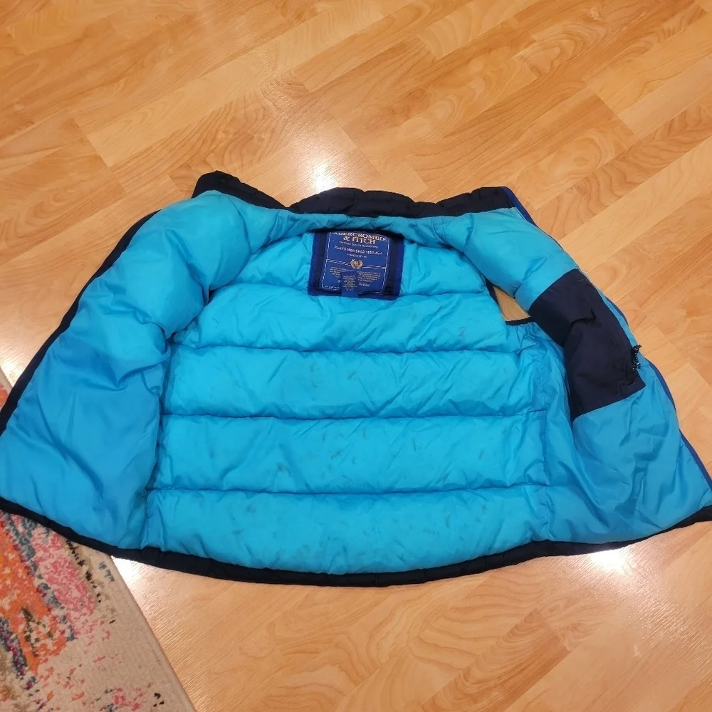 Abercrombie & Fitch Men's Down Puffer Vest Blue Size M